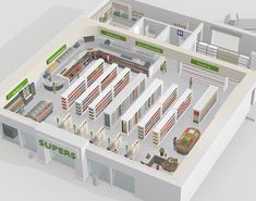 an image of a store with the floor plan cut out to show what it is