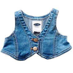 I Had To Own This The Second I Saw It!!!!! It's Ridiculous How Cute It Is! Like Honestly? Light Wash Denim Jean Vest With The Cutest Cropped Cut. Nwot, Get This In Your Bundle With Some Dresses, Shorts And Cute Bottoms For An Adorable Closet Discount! Euc. Size 0-3 Months Love - Valt Kids Cropped Denim Vest, Cute Bottoms, Crop Denim Vest, Jean Vest, Denim Diy, Navy Jackets, Light Wash Denim, Cropped Denim, Denim Jean