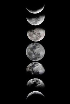 the phases of the moon are shown in this screenshote screen shot from an iphone