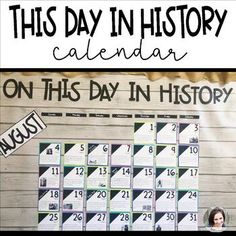 this day in history calendar on this day in history with woman standing next to wall