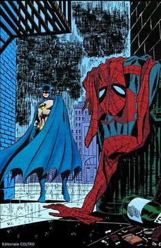 batman and spider - man in the city