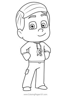 a cartoon boy with big eyes and a necklace on his neck, standing in front of a