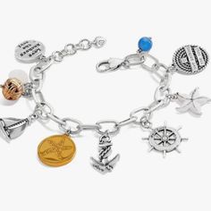 Going On A Cruise? Love Anchors The Soul Nautical Charms Include: Sailboat, Starfish, Anchors And Other Nautical Themed Items See The Brighton Care Instructions Get Ready For Your Vacation With This Charming Bracelet!!! Nwt Beach, Costal, Boho, Sailing, Traveling, Tropical, Adventure Silver Nautical Bracelets As A Gift, Silver Casual Charm Bracelet, Silver Metal Charm Bracelet For Beach, Nautical Style Anchor Jewelry In Blue, Blue Nautical Anchor Jewelry, Blue Nautical Style Anchor Jewelry, Adjustable Nautical Silver Jewelry, Silver Nautical Jewelry With Adjustable Fit, Purple Tapestry