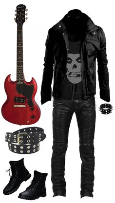 Heavy Metal Outfit Men, Rocker Outfit Men, Heavy Metal Outfit, Punk Outfits Men, Glam Rock Outfits, Winter Stem, Edgy Fits, Metal Outfit, Rock Star Outfit