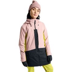 We head to our favorite resort and gear up in the Burton Prowess 2. 0 Jacket for a full day of warm, dry fun, even in cold, snowy conditions. The 2-layer DRYRIDE shell provides excellent breathability and waterproofing, while the addition of ThermacoreECO insulation turns up the heat to keep us happy on the coldest days. Snowboard Jacket Women's, Burton Women, Nike Fleece, Cycling Fashion, Running Fashion, Snowy Mountains, Snowboard Jacket, Yoga Shop, Denim Leggings