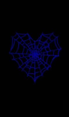 a blue spider web on a black background