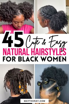 natural hairstyles for black women Easy Natural Hairstyles, Natural Hairstyles For Black Women, 3c Natural Hair, Protective Hairstyles For Natural Hair, Short Hair Black, Quick Natural Hair Styles, Natural Curls Hairstyles, New Hairstyle