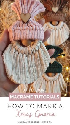 handmade christmas ornaments with text overlay reading how to make a xmas gnome