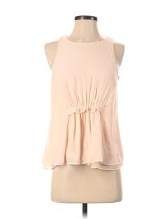 Assorted Brands Sleeveless Blouse Size: X-Small Tops - used. 100% Polyester | Sleeveless Blouse: Tan Tops - Size X-Small Cheap Pink Tank Blouse, Tan Top, Small Tops, Sleeveless Blouse, Sleeveless Top, Women Handbags, The 100, Womens Tops, Handbags