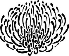 a black and white drawing of a flower