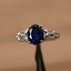 Topaz Wedding Ring, Engagement Ring Oval Cut, September Birthstone Ring, Oval Sapphire Ring, Swiss Blue Topaz Ring, Engagement Ring Oval, Sapphire Wedding Rings, September Birthstone Rings, Blue Gemstone Rings