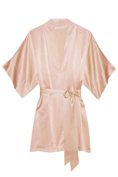 Our signature Samantha silk robe has an easy, draped fit that is oh so flattering! Now available in a wide range of colors to suit every taste & mood. Beautiful as luxurious getting ready & bridal lingerie for your big day or perfect as honeymoon loungewear. Style with flirty lingerie for a glamorous look that can be worn long after the wedding. Treat yourself to 100% silk that feels amazing against the skin and drapes effortlessly. Designed with wide kimono sleeves, couture banding (no visible Bridal Kimono Robe, Robe Bridesmaids, Loungewear Style, Silk Bridal Robe, Satin Bridal Robe, Bridesmaids Robes, Bridal Kimono, Silk Robes, Blush Bridesmaids