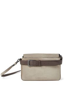 C5859 BRUNELLO CUCINELLI SUEDE SHOULDER BAG Debossed Logo, Messenger Bag Backpack, Designer Shoulder Bags, Dove Grey, Van Cleef Arpels, Ballet Flat Shoes, Beige Brown, Cross Body Bag, Brunello Cucinelli