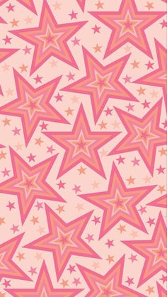 pink and gold stars on a white background