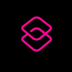 the letter g is made up of pink lines on a black background, and it appears to be an abstract shape