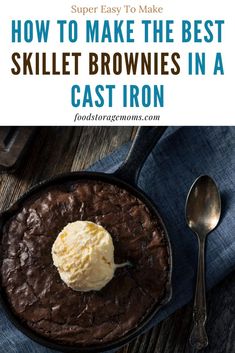 how to make the best skillet brownies in a cast iron