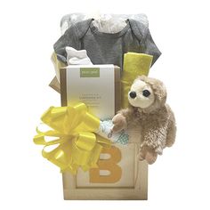 ABC Blocks For Baby Gift Collection Alcohol Gift Baskets, Abc Block, Baby Stork, Halloween Gift Baskets, Liquor Gifts, Girl Gift Baskets, Luxury Baby Gifts, Corporate Gift Baskets, Abc Blocks