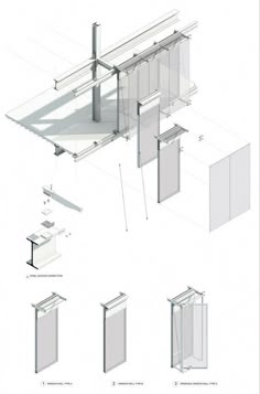 the diagram shows different parts of an enclosure