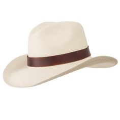 Brown Curved Brim Straw Hat For Ranch, Classic Unlined Panama Fedora Hat, Leather Hat Bands For Summer Ranch, Leather Hat Bands For Summer Ranch Events, Leather Hat Bands For Ranch In Summer, Leather Hats For Summer Country Events, Classic Adjustable Sun Hat For Rodeo, Classic Unlined Hat With Curved Brim, Classic Unlined Brimmed Panama Hat