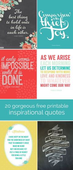 four different types of inspirational quotes