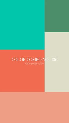 the color combination is different shades of green, orange and pink with text that reads'color combo no 466 '