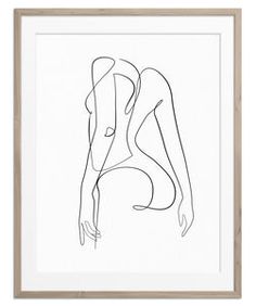 a black and white line drawing of a woman's body on a white background