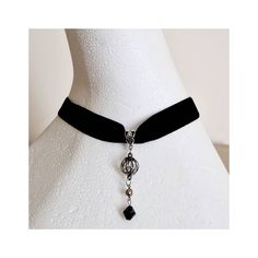 Silver/black bead charm Velvet Bohemian Black Choker With Clavicle Chain, Black Bohemian Choker With Clavicle Chain, Elegant Choker With Round Beads, Adjustable Clavicle Chain Choker With Pendant, Black Beaded Metal Choker Gift, Metal Choker With Black Beads For Gift, Black Beads Metal Choker As Gift, Metal Choker With Black Beads As A Gift, Gothic Beaded Choker As Gift