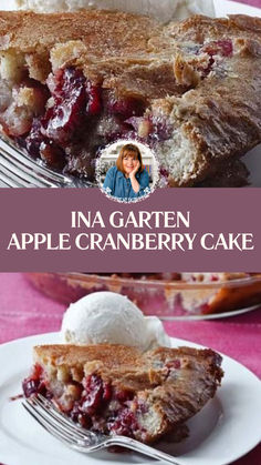 Ina Garten Apple Cranberry Cake Ina Garten Cranberry Apple Cake, Apple Cranberry Dessert Recipes, Cranberry Cake With Warm Butter Sauce, Apple Cranberry Cake Recipe, Cranberry Apple Dessert Recipes, Macintosh Apple Recipes