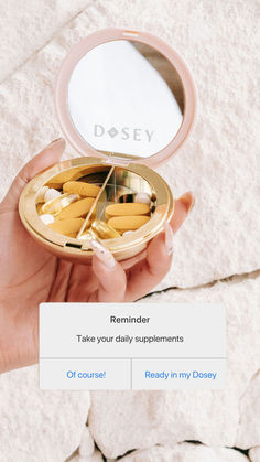 Creative graphic of Dosey supplements reminding you to take your daily dose for a healthier routine. 💗✨ Wellness Goals, Healthy Routine, Daily Reminder, Healthy Habits