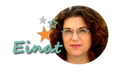 a woman with glasses is looking at the camera and has stars around her head that say, eiat