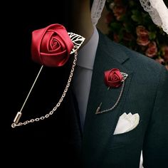 💍 -- Bordeaux buttonholes for men -- 💍 Welcome to my luxury bridal boutique. Since I started making jewelry myself, my passion has been making it for others for that special day. Free delivery 🚚 FREE 30-day return policy✈️ 24 hour response time ✅ 💍 This luxury Bordeaux Boutonniere for men perfectly represents your elegance and love for your partner. You will receive in your package: 1 x Bordeaux buttonholes for men in the color of your choice Item Size & Materials: Weight: 30g Size: 12cm x 4 Lapel Pins Mens Wedding, Groomsmen Party, Lapel Pins Wedding, Lapel Pins Suit, Boutonniere Pins, Lapel Brooch, Corsage And Boutonniere, Lapel Pins Mens, Brooch Men