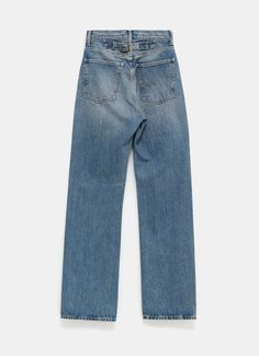 Light blue cotton washed denim jeans by Maison Margiela featuring five-pocket styling, mid-rise and straight leg. Made in Italy. Fits true to size, pick your regular size. Women jeans sizing. Italy Fits, Washed Denim, Denim Wash, Straight Jeans, Mens Jeans, Denim Jeans, Mid Rise, Straight Leg, Women Jeans