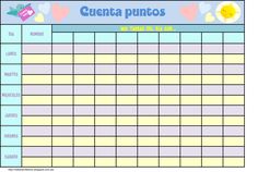 a printable spanish calendar for kids with the words,'cuana puntos '