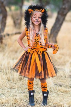 Sally Halloween Costume, Skirt Leg Warmers, Tiger Ears, Tiger Halloween Costume, Tiger Halloween, Halloween Costume Toddler Girl, Toddler Girl Halloween, Themed Halloween Costumes, Animal Halloween Costumes