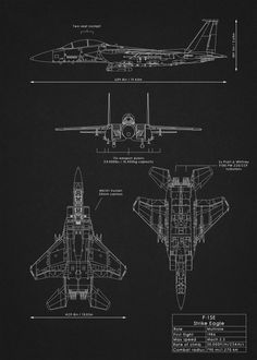 an airplane blueprinted on black paper with measurements for the wing and fuselages