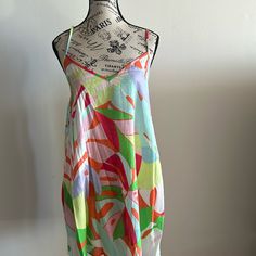 Never Been Worn , Lightweight Dress From Sanctuary. I Bought This From Anthropology And It’s Brand New Sleeveless Multicolor Midi Dress With Tropical Print, Sleeveless Multicolor Tropical Print Midi Dress, Pink Sleeveless Midi Beach Dress, Colorful Spring Maxi Dress For Beachwear, Vibrant Spring Beach Cover-up Dress, Vibrant Beach Cover-up Dress For Spring, Colorful Beachwear Maxi Dress For Spring, Tropical Multicolor Midi Dress, Tropical Multicolor Midi Dress For Spring