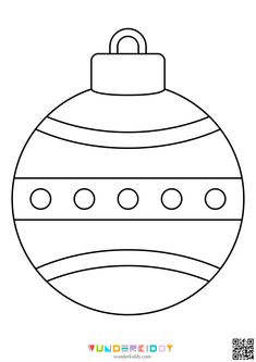 a christmas ornament coloring page