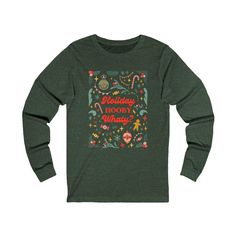 Funny grinch themed Christmas shirt that brings a playful and festive vibe to your holiday wardrobe. Perfect for anyone looking to add some humor to their Christmas celebrations and spread some holiday cheer.  Product features - Unisex Jersey Long Sleeve Tee - Side seams for structural support - Ribbed knit collar for shape retention Care instructions - Machine wash: warm (max 40C or 105F) - Tumble dry: low heat - Iron, team or dry: medium heat - Do not bleach - Do not dryclean Holiday Wardrobe, Christmas Tees, Grinch, Christmas Shirts, Ribbed Knit, Long Sleeve Tees, Favorite Outfit, Gender Neutral, Bring It On