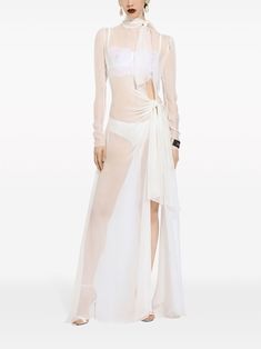 Dolce & Gabbana sheer silk maxi dress White Sheer Dress, Maxi Dress White, Sheer Maxi Dress, Silk Maxi, Chiffon Maxi, Silk Maxi Dress, Long Shirt Dress, Dolce E Gabbana, Black Shirt Dress