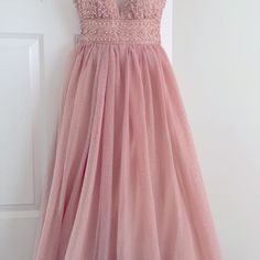 Beautiful Blush Pink Dress, New Without Tags. Bought For A Wedding That Was Cancelled. Elegant Pink Tulle Bridesmaid Dress, Feminine Evening Dress For Prom Season, Elegant Blush Tulle Dress, Blush Sleeveless Wedding Dress, Pink Tulle Dress For Formal Occasions, Pink Tulle Evening Dress For Wedding Guest, Formal Pink Tulle Dresses, Pink Dressy Evening Dress For Prom, Pink Bridesmaid Dress With Sweetheart Neckline