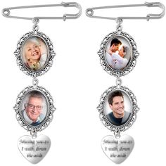 PRICES MAY VARY. What you get: this package comes with 2 sets of wedding bouquet photo charm DIY kit, each set includes 2 pieces of double lacy blank pendant bezel bases, 2 pieces of oval glass cabochons with 25 x 18 mm photo areas, 1 piece of pins, 1 piece of pendant and assorted pieces of jump rings, nice combination set for you to use Nice quality: mainly made of quality metal, the DIY pin brooch making kit is not easy to rust or fade, which can be applied for a long time; The beautiful lace Photo Charms Diy, Coloured Photo Frames, Brooch Making, Wedding Bouquet Photo Charm, Memory Wedding, Bridal Bouquet Charms, Diy Gem, Wedding Bouquet Charms, Wedding Memory