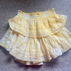 Beautiful Loveshackfancy Yellow Skirt Only Worn Once For A Photo. Size Xs. Yellow Bohemian Skirt With Ruffles, Loveshackfancy Skirt, Yellow Skirt, Photo Size, A Photo, Womens Skirt, Skirt, Yellow, Women Shopping