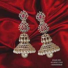 Jhumka Diamond, Diamond Buttalu, Diamond Chandbali, Diamond Ornaments, Diamond Earrings Indian, Silver Market, Jewellery Board, Chandbali Earrings, Earrings Indian