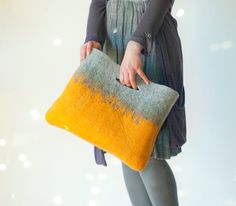 "This sturdy SMALLER SIZE heavy duty, solidly built art piece is an everyday staple, that you will definitely find how to use. Day, night, travel, market, picnic, errands - tote bag embodies utility. Colors: mustard grey, and other side turquoise grey - could be reversed and used both ways. Completely eco-friendly bag to carry your belongings. Size: about 45x35cm / 17x13.7\" Materials: 100% wool Techniques: Felt is handmade. Wet felting. Not sewed - this is one felted piece. Weight: about 500g S Shopping Market, Felt Basket, Felt Tote Bag, Night Travel, Felt Tote, Felted Handbags, Needle Felted Christmas, Basket Tote, Everyday Art