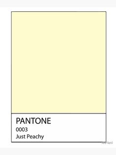 pantone's color swat list for just peachy, with the text pantone on