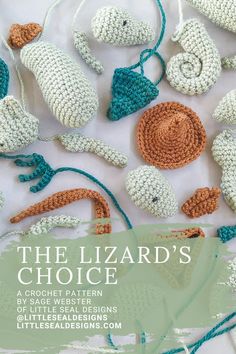 the lizard's choice crochet pattern by sage wester, little beaded designs