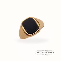 ** Visit Our Store → https://www.etsy.com/shop/prestigegolduk ** Any boxes are for display purposes only Vintage 9ct Gold Onyx Signet Ring from the 1970s. This striking piece features a sleek black onyx stone and weighs 4.1 grams. The ring is hallmarked in Birmingham and has a face measuring 14 x 11 mm, making it a classic and elegant addition to any jewellery collection. * UK Size     V 1/2 * US Size     10 3/4 * Euro Size  64 * Weight of 4.1 Grams * Dated 1973 * Hallmarked in Birmingham * Ring Onyx Signet Ring, Black Onyx Stone, Onyx Stone, Black Stone, Jewellery Collection, Ring Ring, Signet Ring, A Face, Black Onyx