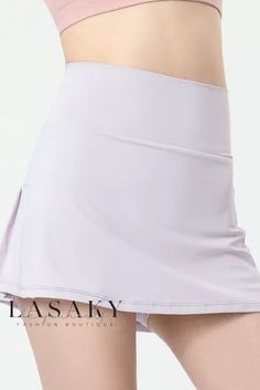 Lasaky - Premium High-Waisted Breathable Athletic Skorts for Enhancing Buttocks, Ideal for Running, Tennis, and Yoga High Waist Breathable 4-way Stretch Bottoms, Breathable High Waist Bottoms With 4-way Stretch, Breathable High-waist Bottoms With 4-way Stretch, Breathable High Stretch Summer Bottoms, Breathable High Stretch Bottoms For Summer, Breathable High-stretch Bottoms For Summer, Casual Elastic Bottoms With Breathable Material, White High-stretch Bottoms With Elastic Waistband, White Bottoms With Elastic Waistband And High Stretch