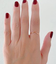 Minimalist 14K V Shape Solid Gold Ring. Dainty Band That Could Be Worn Alone Or Stacked. Jewelry Comes In A Cute Gift Box Ready To Present. -Jewelry Is New And Inspected For Quality Assurance. -Jewelry Is Crafted In Genuine High Quality 14K gold. -We Do Not Sell Gold Plated. Product Detail: Metal: 14k rose gold Width: 1.1mm Size: 6 Style: V shape band also available in white and yellow gold -Feel free To Ask Me Any Questions Or Concerns You Might Have. Follow Me: @sarakayjewelry Thank You For Vi Simple 14k Gold Filled Stackable Rings, Everyday Simple Stackable Rings In 14k Gold Filled, Everyday Simple 14k Gold Filled Stackable Rings, 14k Gold Filled Stackable Rings As Gift, Minimalist Stackable Rings In 14k Gold Filled For Everyday, Simple Design Gold Stackable Rings As Gift, Minimalist 14k Gold Filled Stackable Rings For Anniversary, Minimalist Everyday Stackable Rings In 14k Gold Filled, Simple 14k Gold Filled Everyday Ring