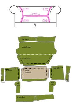 the diagram shows how to make a sofa out of cardboard and cut it into pieces